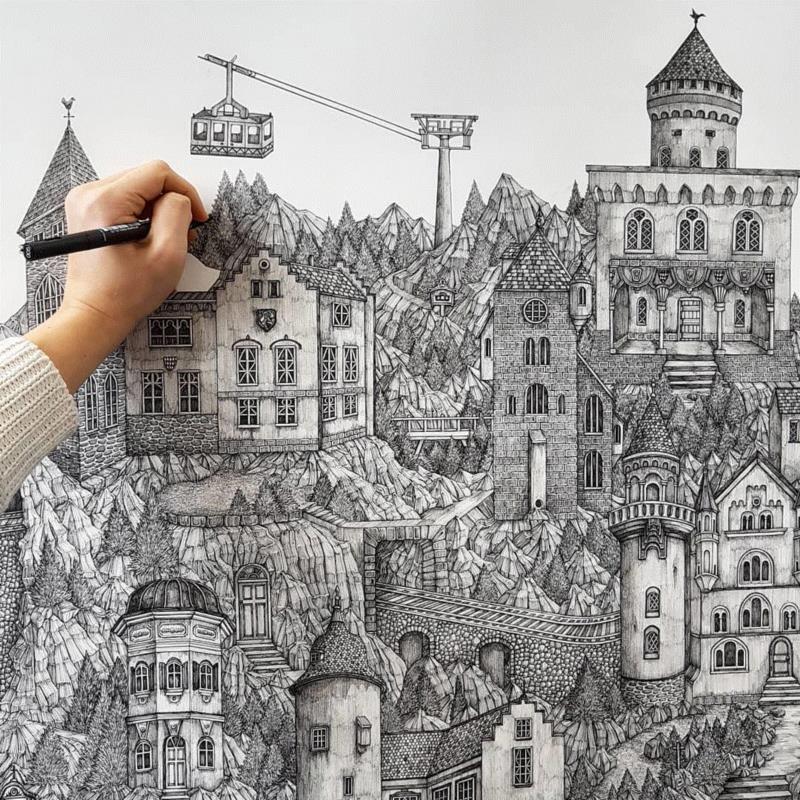 一幅“骗”倒英国皇室的画,放大100倍后,15万人惊了…,英国,皇室,Kemp,眼中,工具,查尔斯,城堡,艺术界,私房,大自然