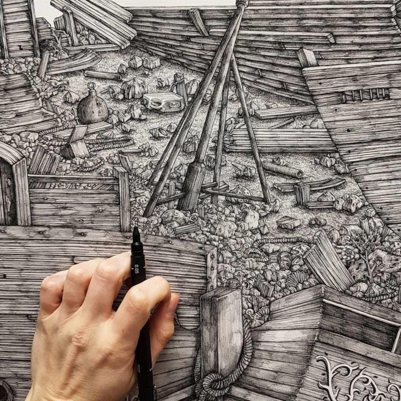 ,一幅“骗”倒英国皇室的画,放大100倍后,15万人惊了…,英国,皇室,Kemp,眼中,工具,查尔斯,城堡,艺术界,私房,大自然