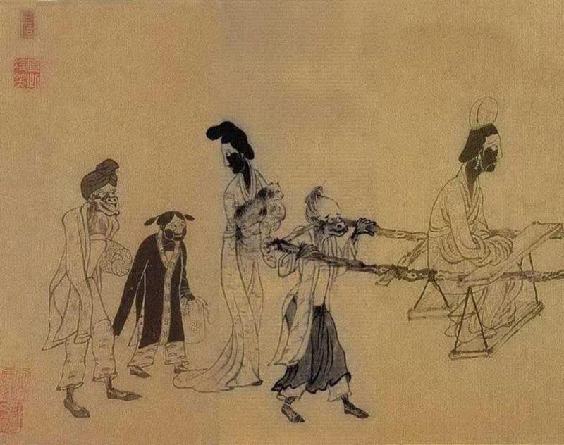 《中山出游图》(局部),《美术博览》丛书 | 森罗万象之中国篇(上篇),丛书,美术博览,上篇,鬼怪,绘画,龚开,罗聘,小鬼,鬼魅,钟馗