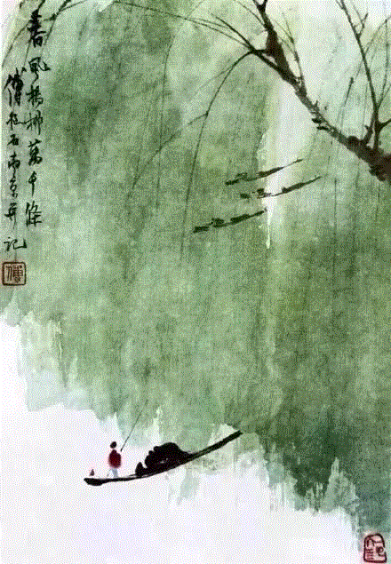 傅抱石 《风景》,大师笔下的春天：不出门，即可阅尽春色！,春色,花鸟,花卉,吴冠中,郎世宁,李可染,春景图,天津博物馆,余省,台北故宫博物院