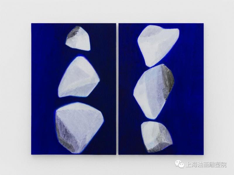 《白石 No.3》布面油画 200×130cm 2017,【上海油雕院 l 展览】“2018上海油画雕塑院年度展”参展艺术家——石至莹,年度展,石至莹,上海油画雕塑院,油画,石头,陨石,绘画性,白石,邀请展,上海油画雕塑院美术馆