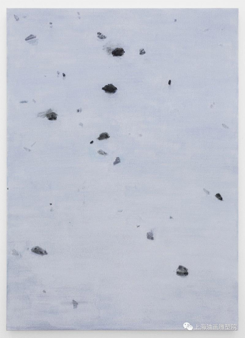 《石头17-7》 布面油画 180×130cm 2017,【上海油雕院 l 展览】“2018上海油画雕塑院年度展”参展艺术家——石至莹,年度展,石至莹,上海油画雕塑院,油画,石头,陨石,绘画性,白石,邀请展,上海油画雕塑院美术馆