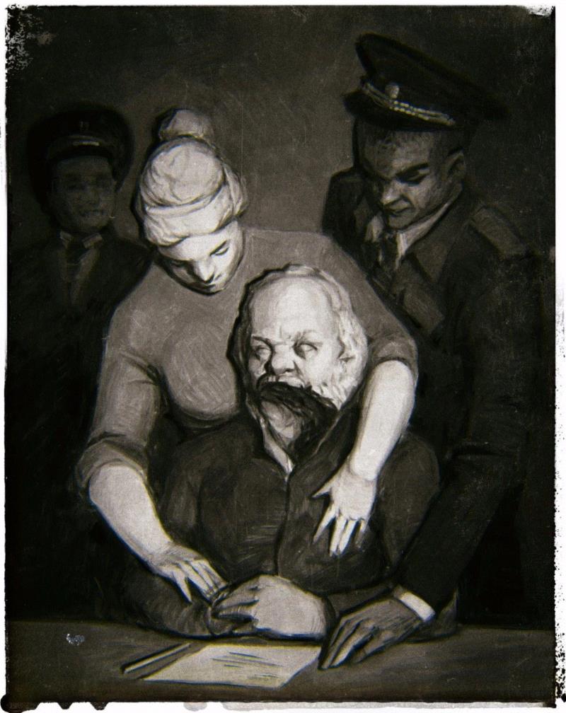 stolen beard,绘画丨俄罗斯概念艺术家绝妙怪诞的艺术作品,俄罗斯,绘画,Korolev,画中,鸟人,卫荣,另一个人,政治,上方,简介