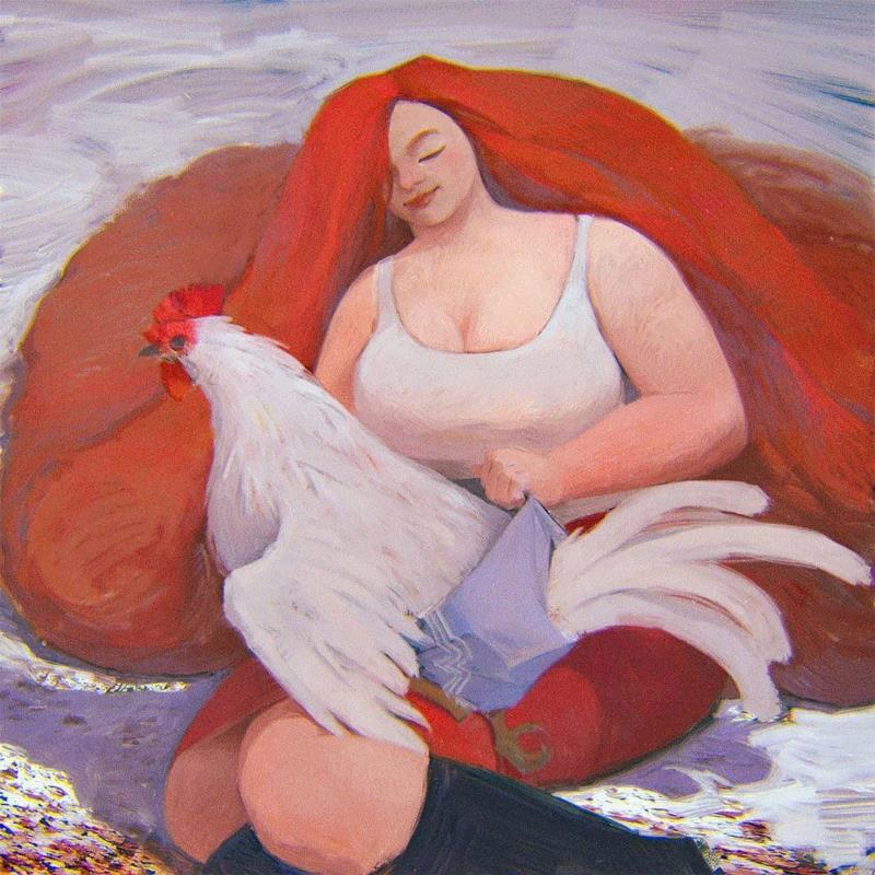 cock,绘画丨俄罗斯概念艺术家绝妙怪诞的艺术作品,俄罗斯,绘画,Korolev,画中,鸟人,卫荣,另一个人,政治,上方,简介