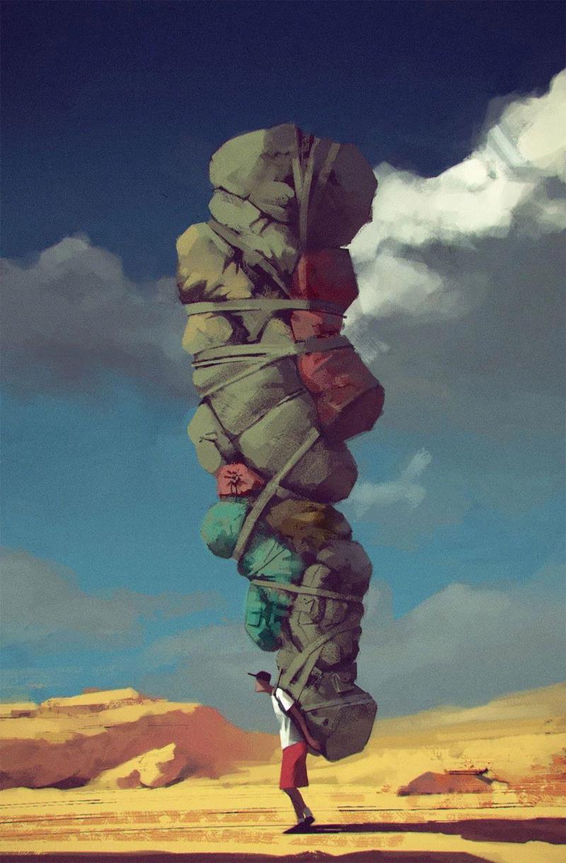 path,绘画丨俄罗斯概念艺术家绝妙怪诞的艺术作品,俄罗斯,绘画,Korolev,画中,鸟人,卫荣,另一个人,政治,上方,简介