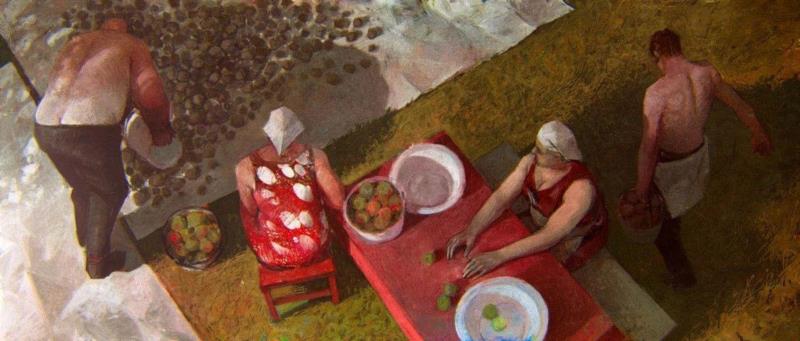 harvest,绘画丨俄罗斯概念艺术家绝妙怪诞的艺术作品,俄罗斯,绘画,Korolev,画中,鸟人,卫荣,另一个人,政治,上方,简介