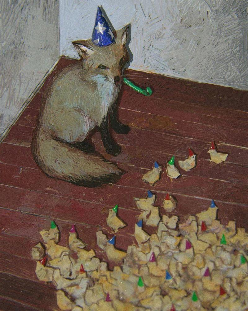 party hard,绘画丨俄罗斯概念艺术家绝妙怪诞的艺术作品,俄罗斯,绘画,Korolev,画中,鸟人,卫荣,另一个人,政治,上方,简介