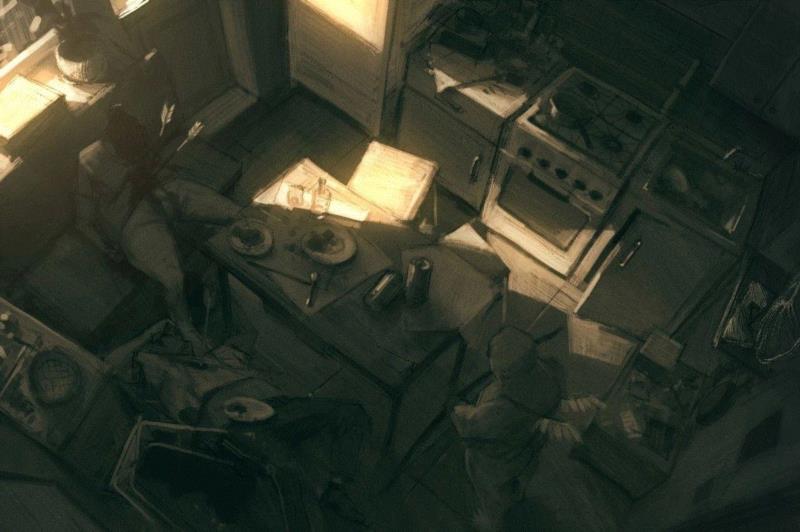 they love each other again,绘画丨俄罗斯概念艺术家绝妙怪诞的艺术作品,俄罗斯,绘画,Korolev,画中,鸟人,卫荣,另一个人,政治,上方,简介