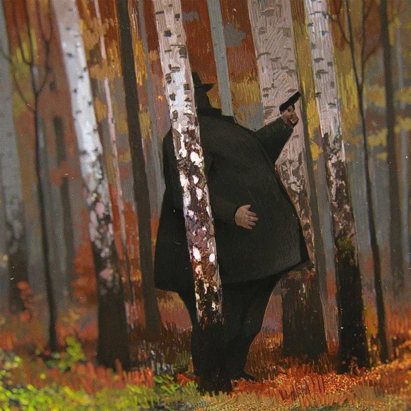 a spy,绘画丨俄罗斯概念艺术家绝妙怪诞的艺术作品,俄罗斯,绘画,Korolev,画中,鸟人,卫荣,另一个人,政治,上方,简介