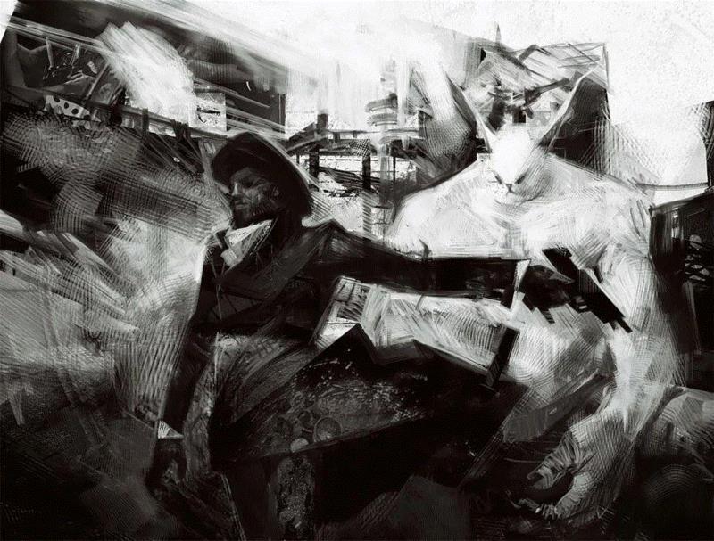 Hunted,绘画丨俄罗斯概念艺术家绝妙怪诞的艺术作品,俄罗斯,绘画,Korolev,画中,鸟人,卫荣,另一个人,政治,上方,简介