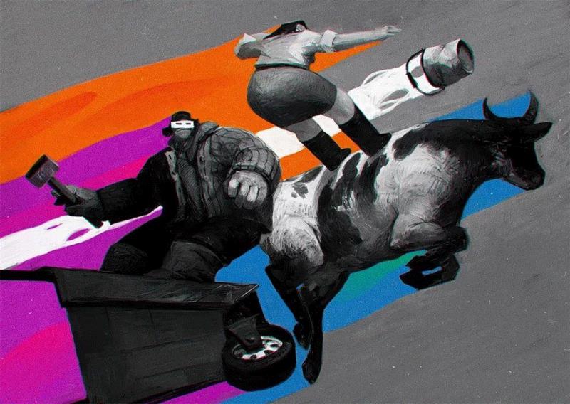 agrarians on strike,绘画丨俄罗斯概念艺术家绝妙怪诞的艺术作品,俄罗斯,绘画,Korolev,画中,鸟人,卫荣,另一个人,政治,上方,简介