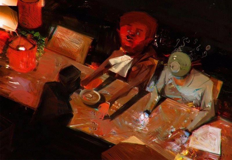 绘画丨俄罗斯概念艺术家绝妙怪诞的艺术作品,俄罗斯,绘画,Korolev,画中,鸟人,卫荣,另一个人,政治,上方,简介