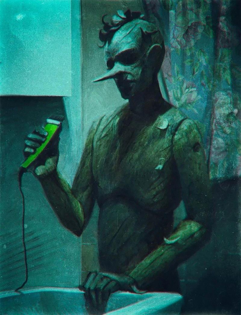 绘画丨俄罗斯概念艺术家绝妙怪诞的艺术作品,俄罗斯,绘画,Korolev,画中,鸟人,卫荣,另一个人,政治,上方,简介