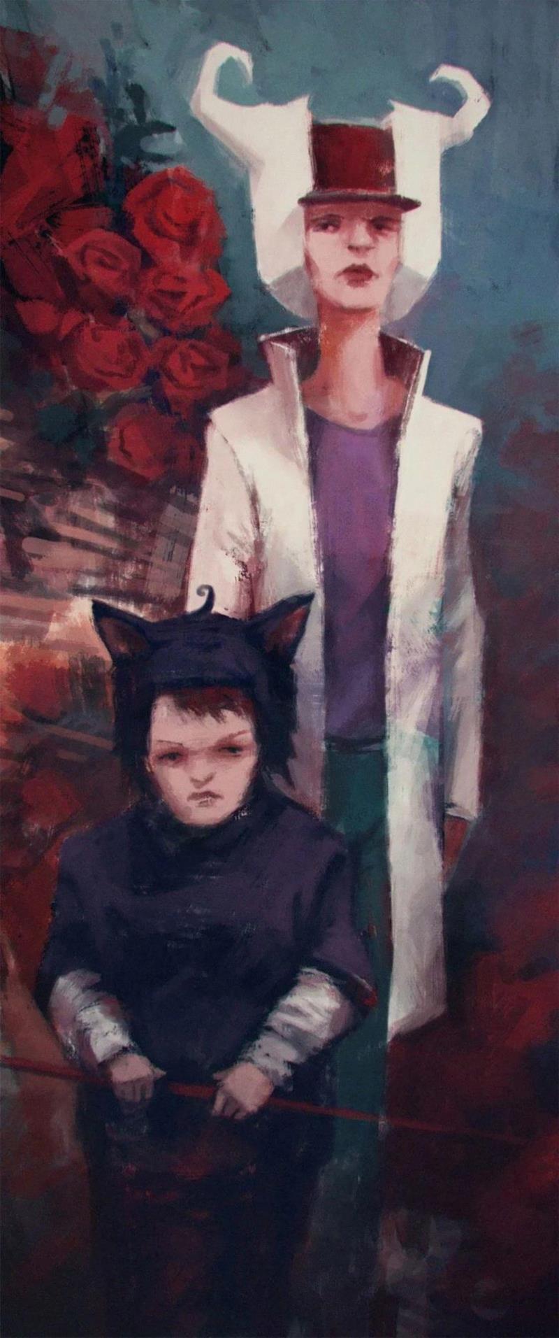 绘画丨俄罗斯概念艺术家绝妙怪诞的艺术作品,俄罗斯,绘画,Korolev,画中,鸟人,卫荣,另一个人,政治,上方,简介