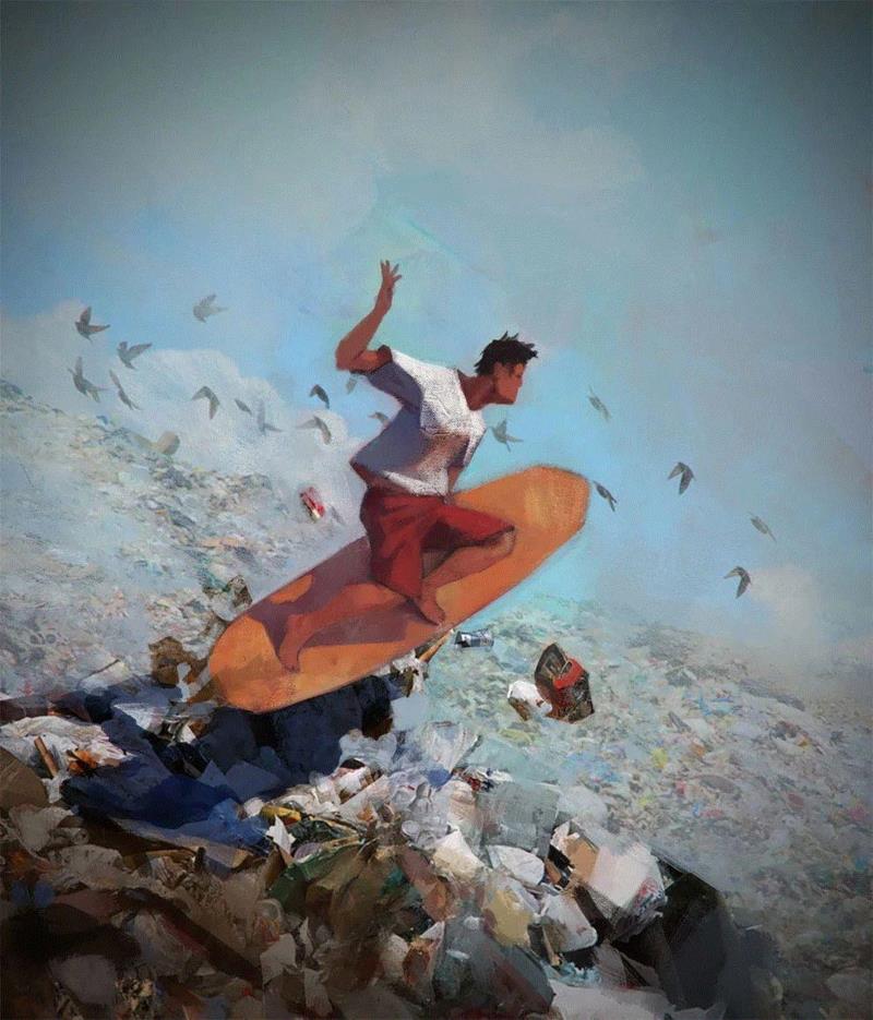 绘画丨俄罗斯概念艺术家绝妙怪诞的艺术作品,俄罗斯,绘画,Korolev,画中,鸟人,卫荣,另一个人,政治,上方,简介