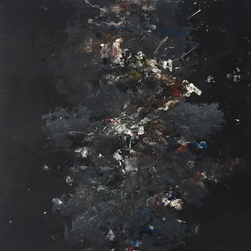 《无题12》 100x100cm 布面综合材料