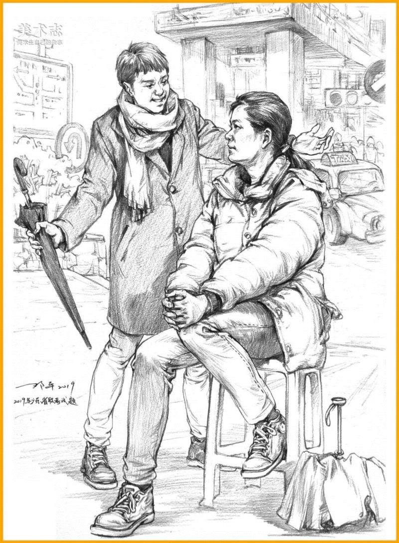 （上图为广东省美术联考题）,19年全国联考速写考题示范，一次看个过瘾！,考题,上图,邓老师,动态,小志,人物,省份,形体,平时,知识点