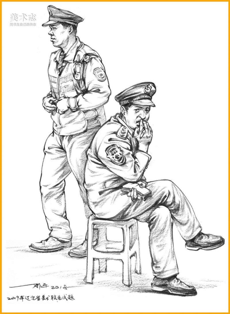（上图为辽宁省美术联考题）,19年全国联考速写考题示范，一次看个过瘾！,考题,上图,邓老师,动态,小志,人物,省份,形体,平时,知识点