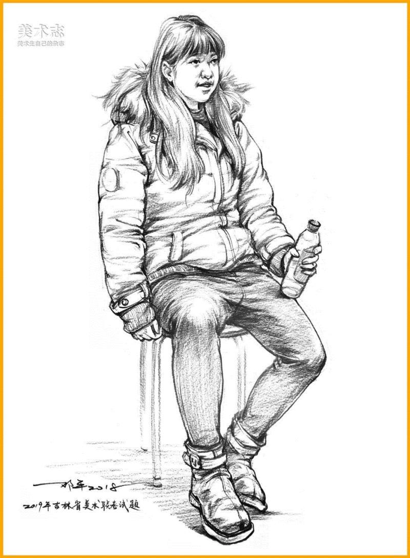 （上图为吉林省美术联考题）,19年全国联考速写考题示范，一次看个过瘾！,考题,上图,邓老师,动态,小志,人物,省份,形体,平时,知识点