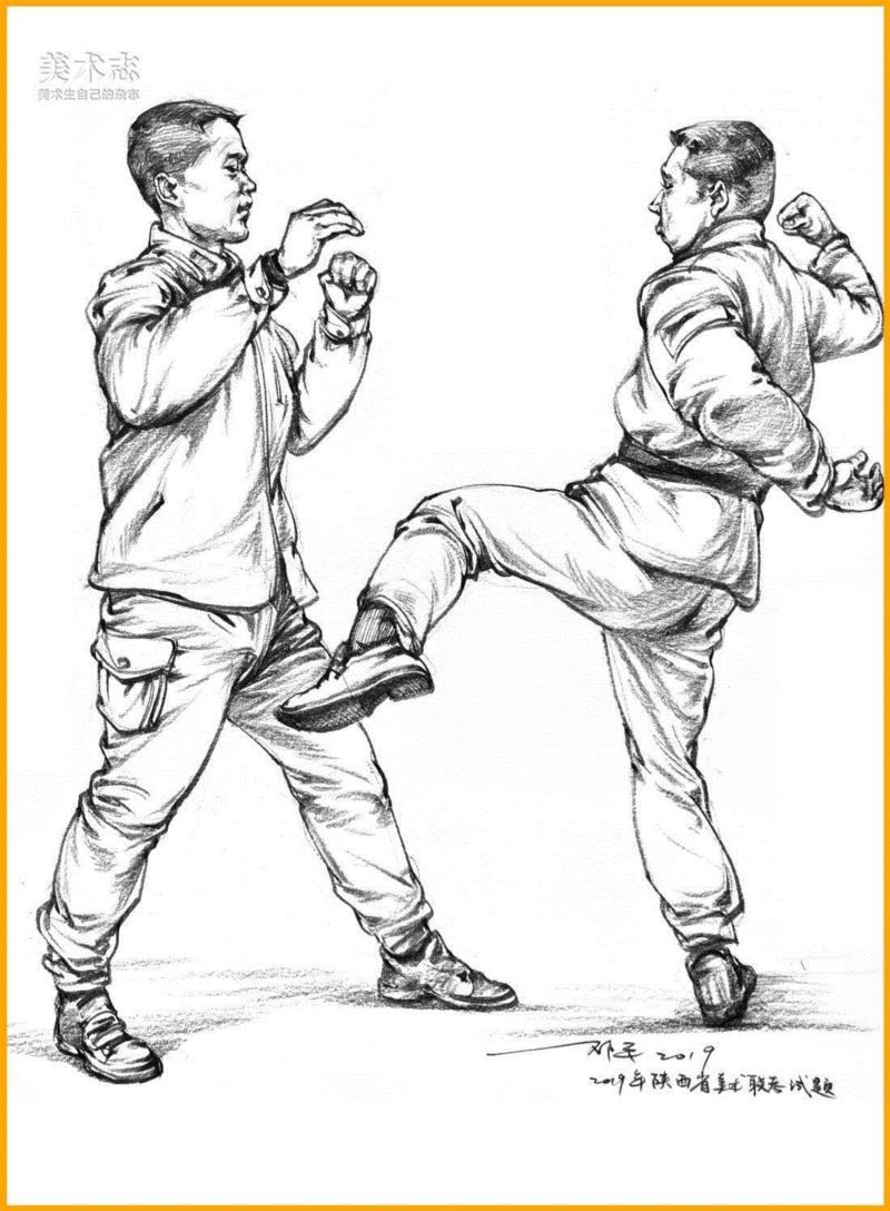 （上图为陕西省美术联考题）,19年全国联考速写考题示范，一次看个过瘾！,考题,上图,邓老师,动态,小志,人物,省份,形体,平时,知识点