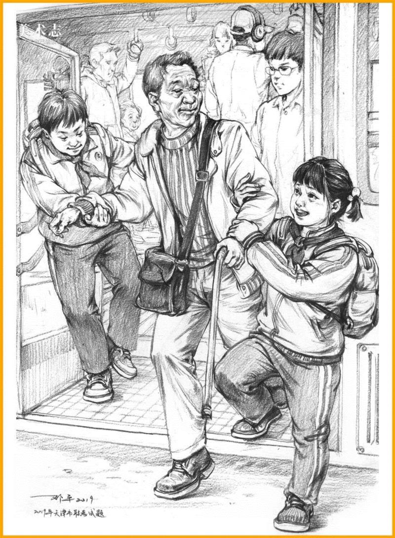 （上图为天津市美术联考题）,19年全国联考速写考题示范，一次看个过瘾！,考题,上图,邓老师,动态,小志,人物,省份,形体,平时,知识点