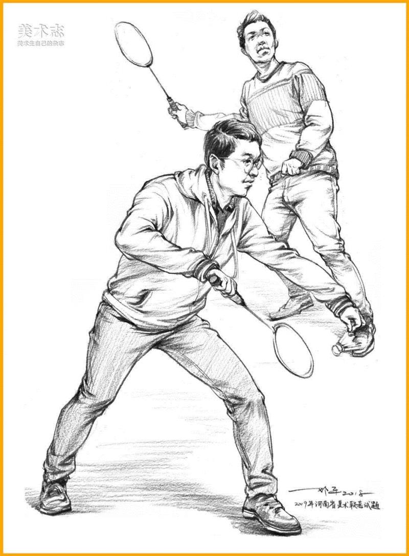 （上图为河南省美术联考题）,19年全国联考速写考题示范，一次看个过瘾！,考题,上图,邓老师,动态,小志,人物,省份,形体,平时,知识点