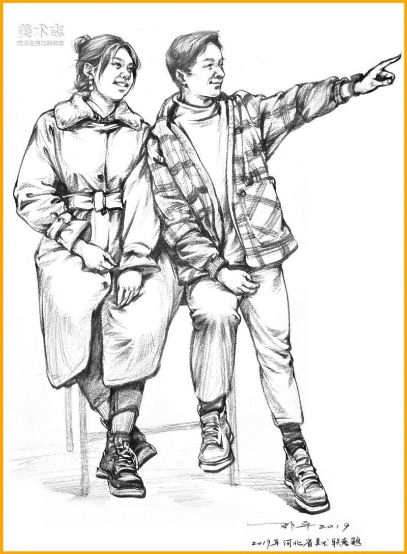 （上图为河北省美术联考题）,19年全国联考速写考题示范，一次看个过瘾！,考题,上图,邓老师,动态,小志,人物,省份,形体,平时,知识点