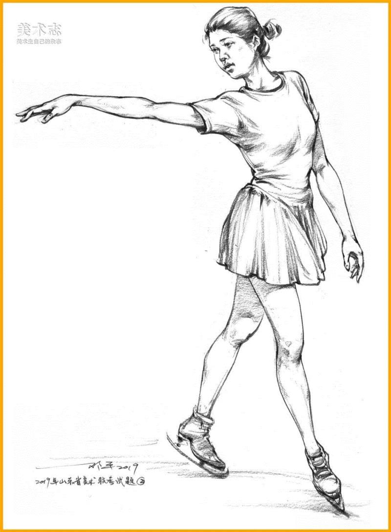 （上两图为山东省美术联考题）,19年全国联考速写考题示范，一次看个过瘾！,考题,上图,邓老师,动态,小志,人物,省份,形体,平时,知识点