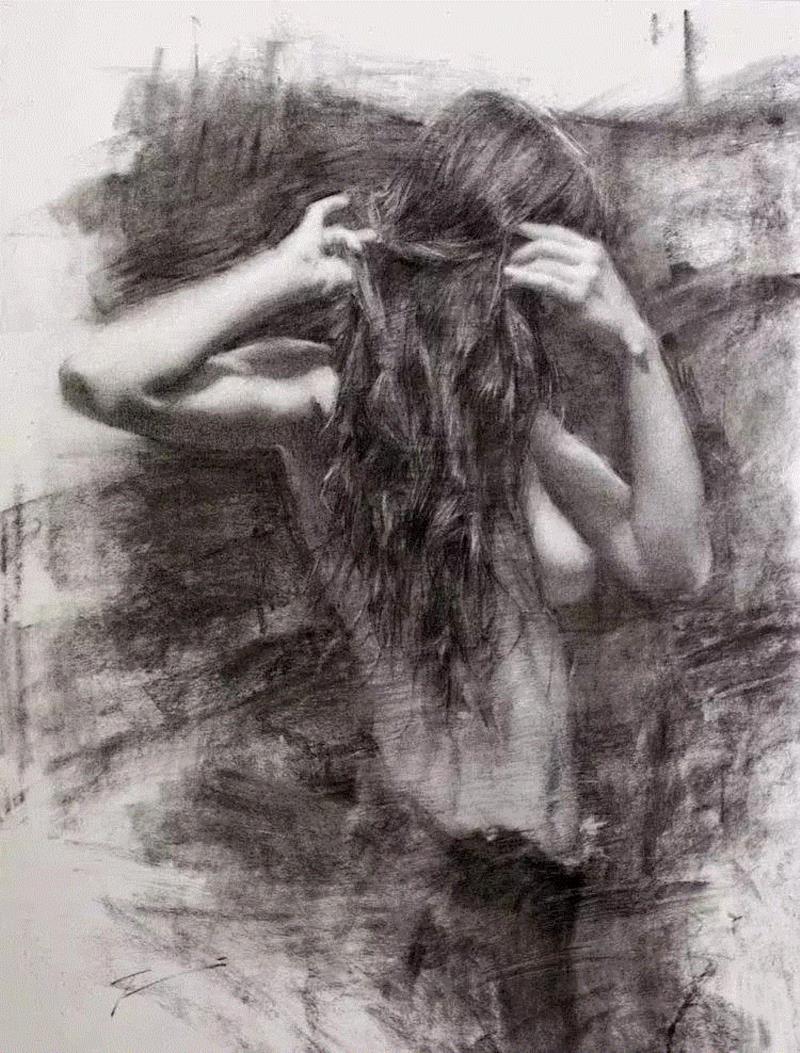 画疯了，这个素描！,素描,彩头,关键,陈建龙,彩铅,人物,日本,罐子