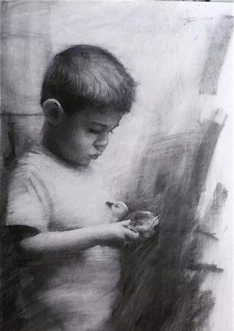 画疯了，这个素描！,素描,彩头,关键,陈建龙,彩铅,人物,日本,罐子