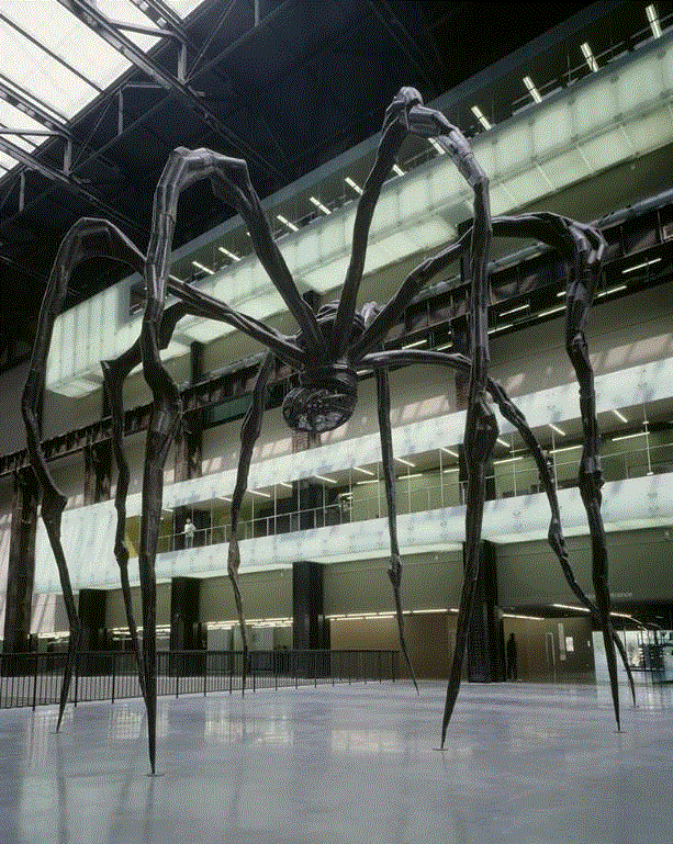 路易丝·布尔乔亚，《母亲》，1999，钢，大理石，927.1×891.5×1023.6厘米，泰特美术