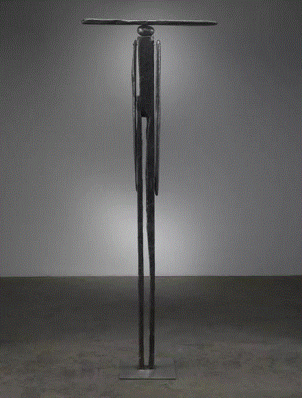 路易丝·布尔乔亚，《观望者》，1949，铜，着黑色，不锈钢，165.1×45.7×30.5厘米，伊斯