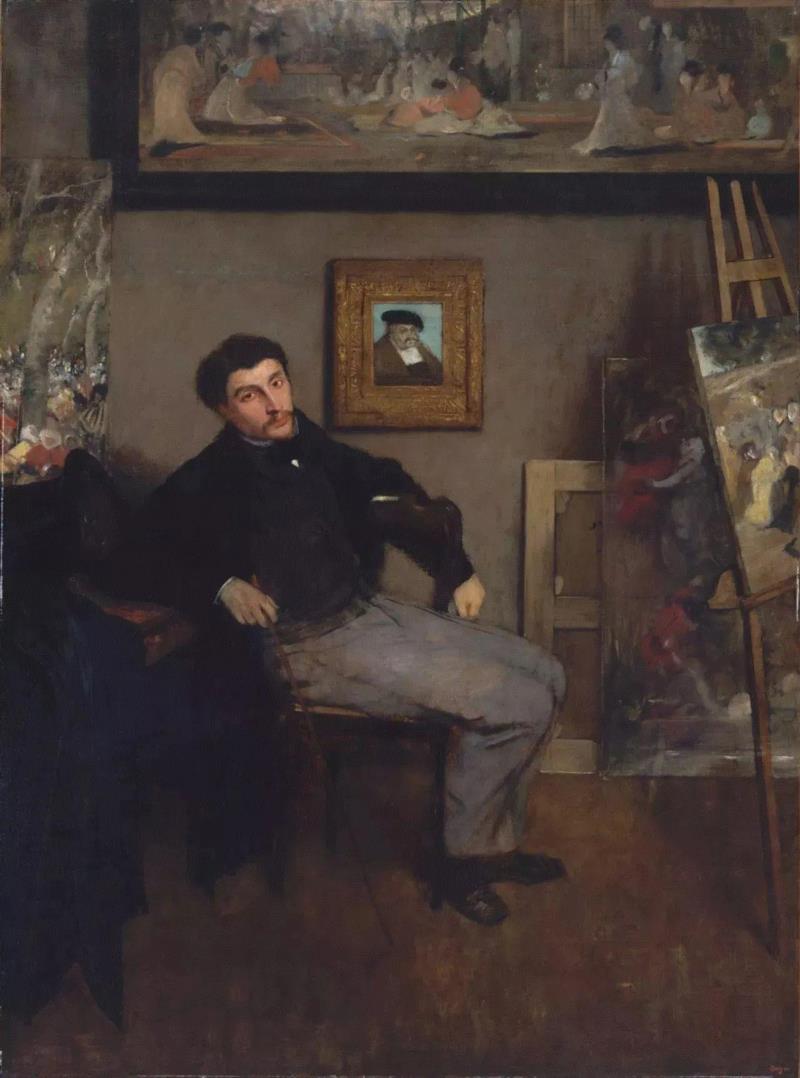 绘画丨站在芭蕾舞女身后的德加,德加,绘画,芭蕾舞女,身后,素描,印象派,莫奈,气氛,塞尚,一个人