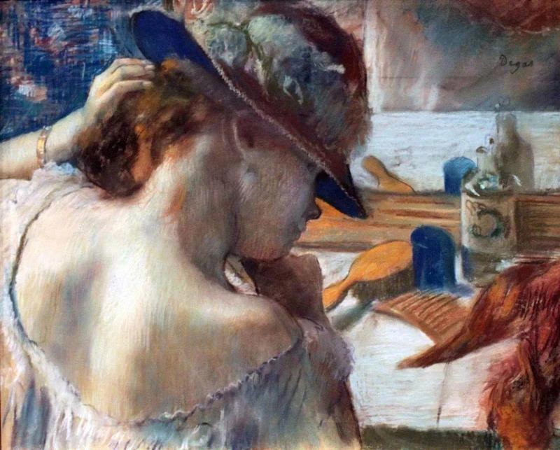 绘画丨站在芭蕾舞女身后的德加,德加,绘画,芭蕾舞女,身后,素描,印象派,莫奈,气氛,塞尚,一个人