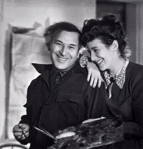 夏加尔和贝拉,夏加尔｜我的画里，藏着深爱,夏加尔,贝拉,爱情,恋人,画中,生日,蓝色,花朵,故乡,意第绪语