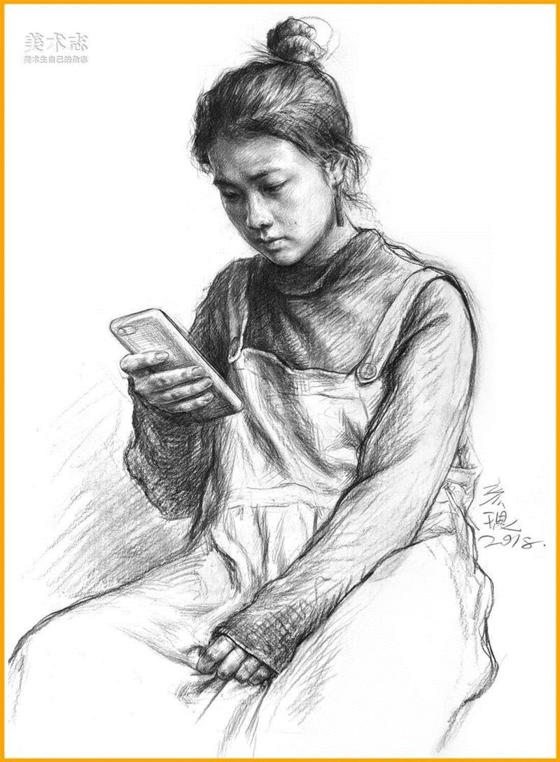 半身像的取与舍！—— 张彦琨,半身,张彦琨,张老师,小志,素描,半身像,杭州,形体,动态,MEISHUZHI