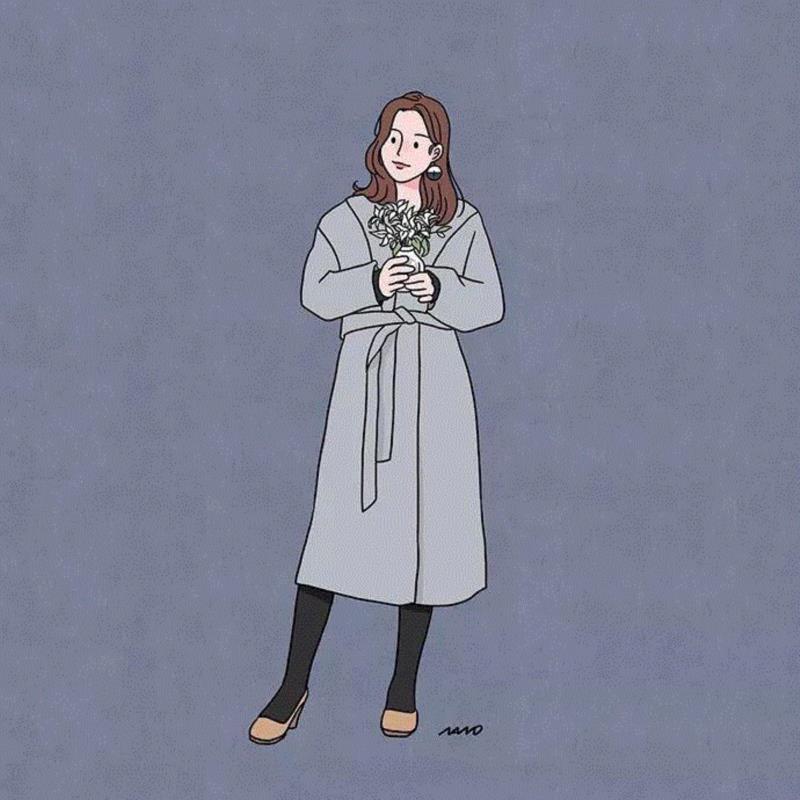 谁能抵挡的住鲜花的魅力~,鲜花,上方,Ins,博主,韩国,美女插画师,插画,女孩,情侣,小编