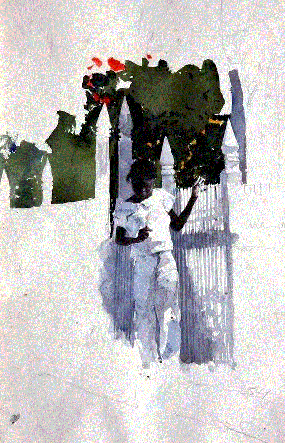 留白使画面更有意义,留白,上方,水彩,小编