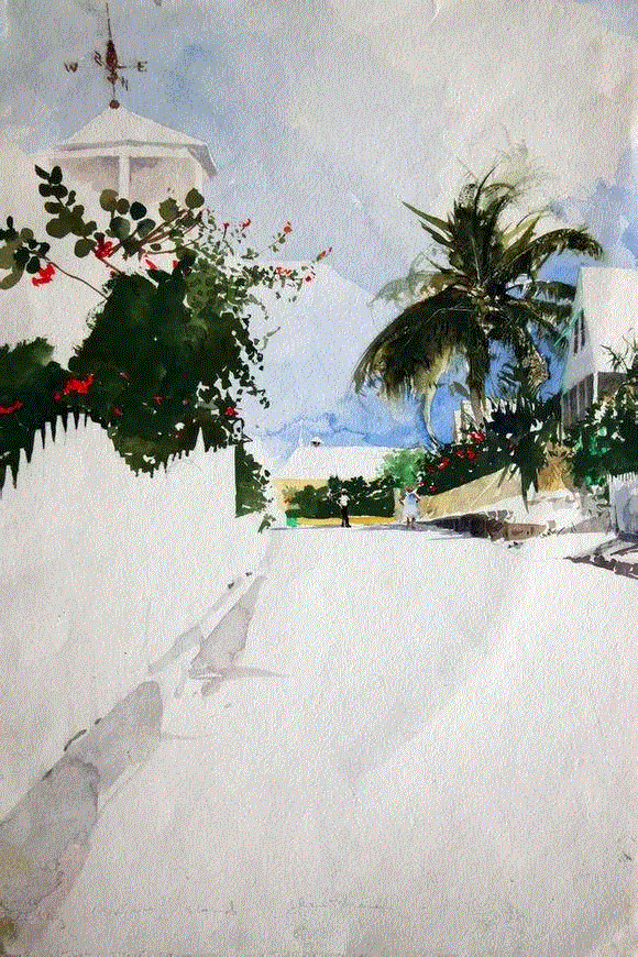 留白使画面更有意义,留白,上方,水彩,小编