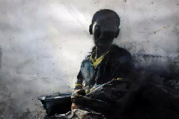 留白使画面更有意义,留白,上方,水彩,小编