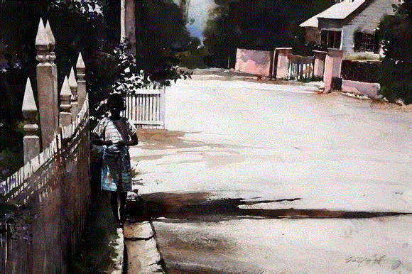 留白使画面更有意义,留白,上方,水彩,小编