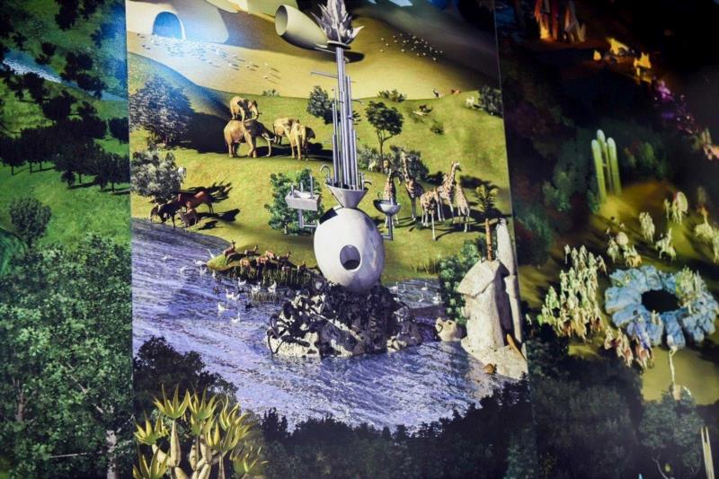 坐天观井-九联屏 Microcosm-9-panel work,他述 | 依旧出新:从早期近代通往未来的可能,缪晓春,天堂,计算机,美术馆,米开朗基罗,宇宙,俗世,艺术史,世界观,博斯