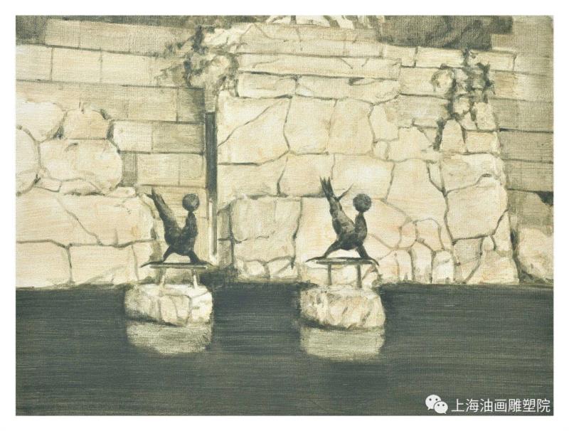 《驯_46》 布面油画&nbsp; 70×94cm 2018,【上海油雕院 l 展览】“2018上海油画雕塑院年度展”参展艺术家——李淜,年度展,李淜,上海油画雕塑院,油画,上海油画雕塑院美术馆,刘海粟美术馆,具象,感情,理论,隐喻性