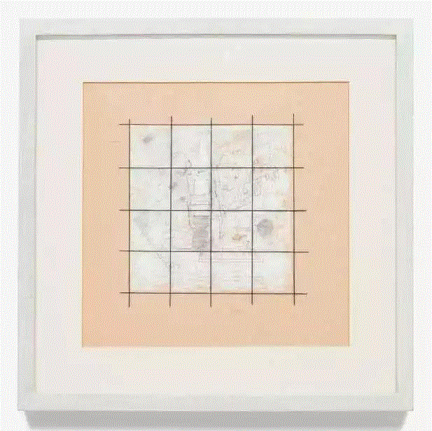 Robert Ryman, Yellow Drawing #4,1963, charcoa