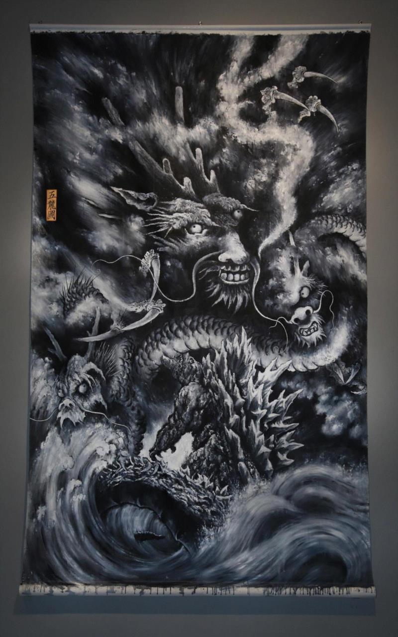 五龙图&nbsp;2017&nbsp;&nbsp;布面丙烯&nbsp; &nbsp;&nbsp;32