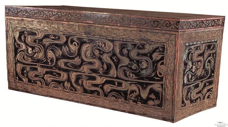 西汉 黑地彩绘棺 ,大年初一,他们却在吃黑暗料理丨食在魏晋(元日篇),魏晋,大年,初一,黑暗料理,屠苏酒,花椒,屠苏,荆楚岁时记,古代,饮食