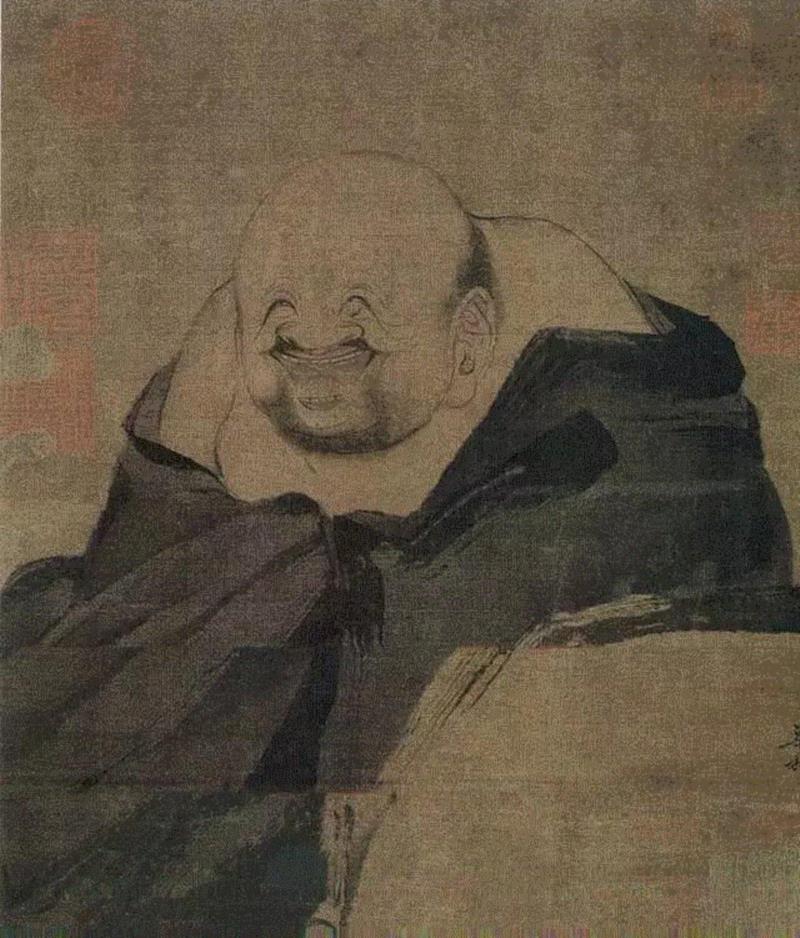 布袋和尚 | 梁楷 | 上海博物馆,艺术 ▎极简主义的真正鼻祖,极简主义,鼻祖,梁楷,李白,南宋,李白行吟图,画院,纸本,水墨,日本东京国立博物馆