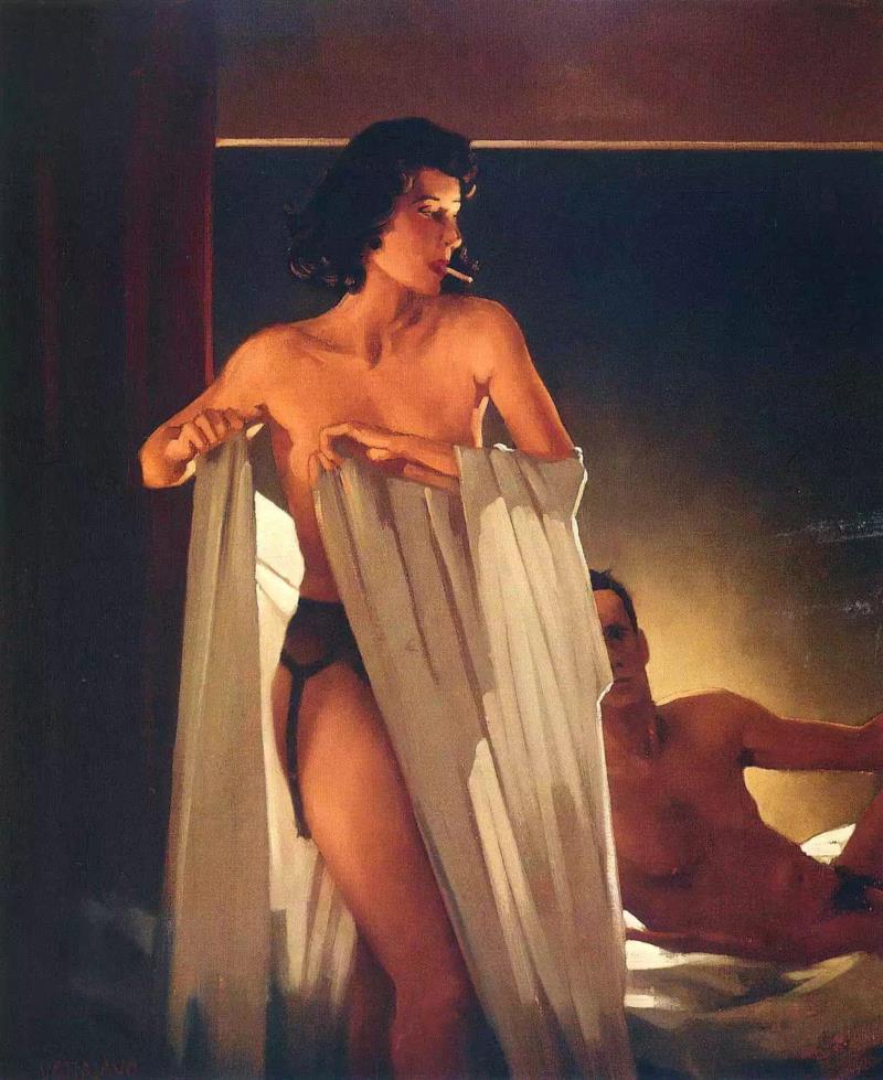 绘画丨英国艺术家Jack Vettriano作品欣赏,Jack,绘画,英国,琅沐,管家,上方,右上,微信号,lungmo,苏格兰