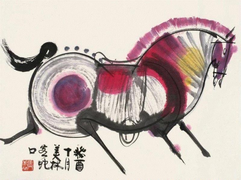 著名画家韩美林生肖作品,韩美林,生肖,上方,山东,天才,绘画,书法,雕塑,陶瓷,造诣