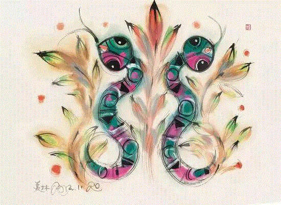 著名画家韩美林生肖作品,韩美林,生肖,上方,山东,天才,绘画,书法,雕塑,陶瓷,造诣